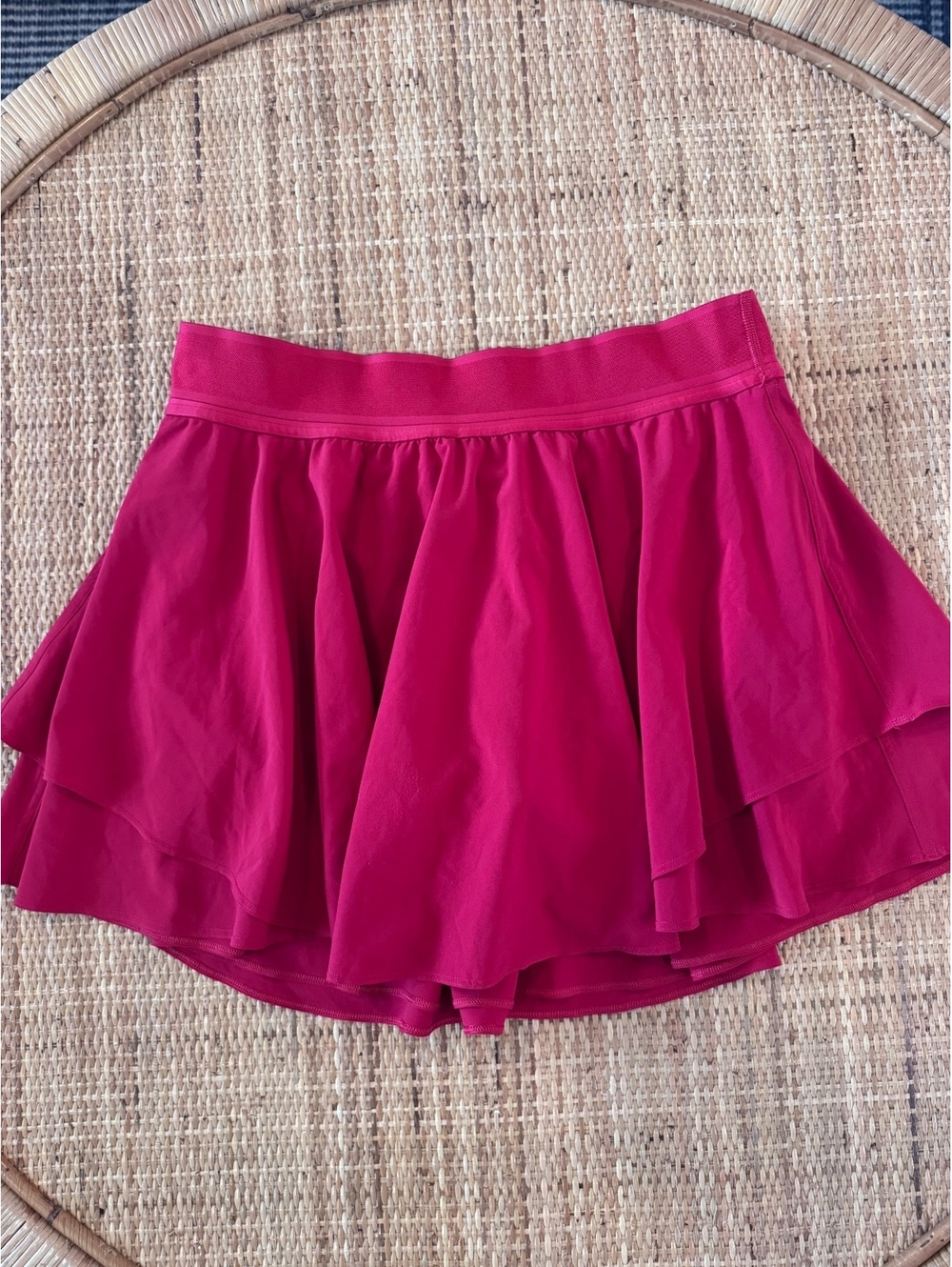 lululemon athletica red layered skort